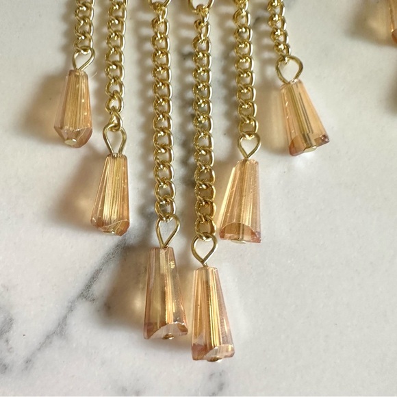 2/$30🌵Rustic French Country Flower Earrings Long Beaded Tassel Floral NEW - Picture 8 of 12